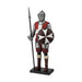 Maltese Knight Holding Pike and Round Shield Statue