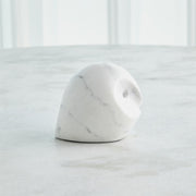 Marble Owl Sculpture Side View