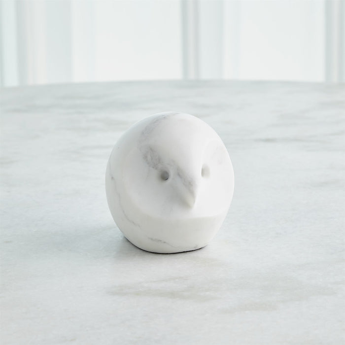 Marble Owl Sculpture - Front
