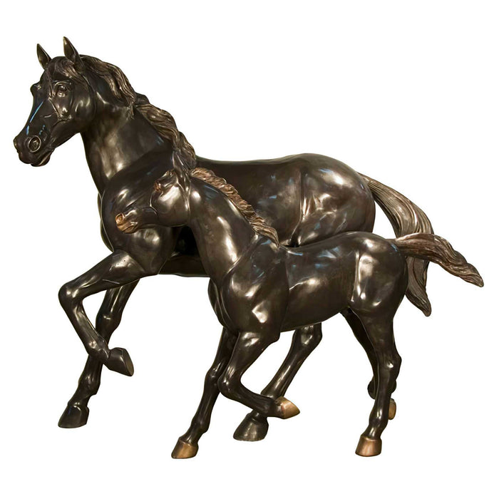 Mare & Colt Horse Sculpture Set