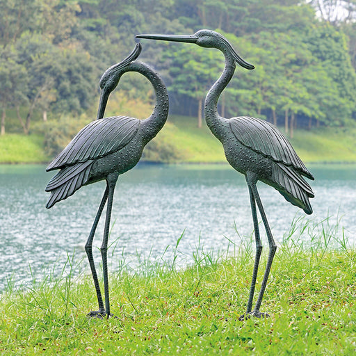 Marshland Royals Heron Garden Sculptures, Set of 2 by San Pacific International/SPI Home