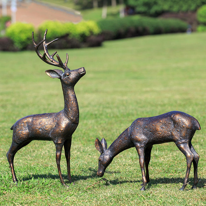 Meadow Wanderers Deer Garden Sculptures, Set of 2 by San Pacific International/SPI Home
