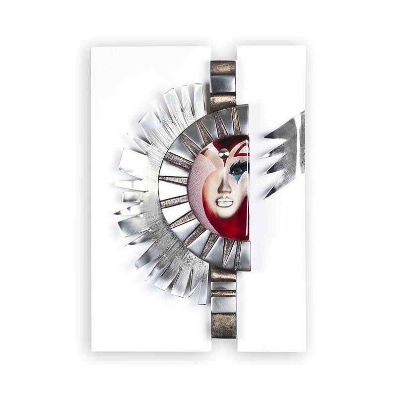 Medea Iron and Crystal Wall Sculpture by Mats Jonasson