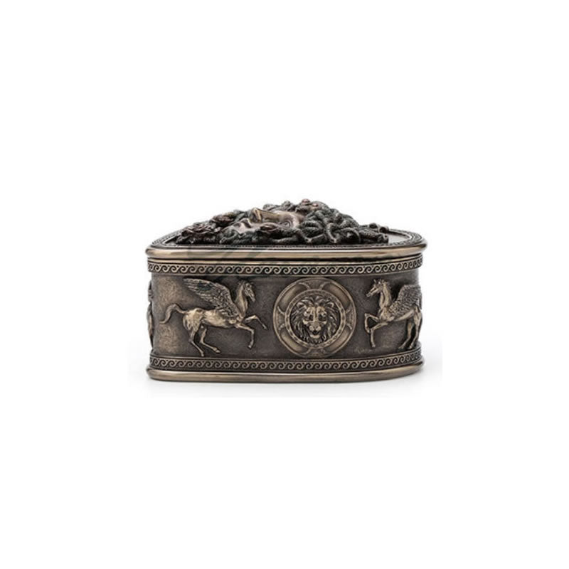 Medusa Heart Shaped Trinket Box- Side View