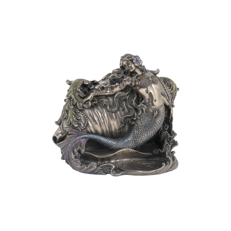 Mermaid and Conch Shell Trinket Box