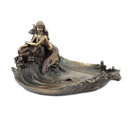 Mermaid Leaning On Rock Statue