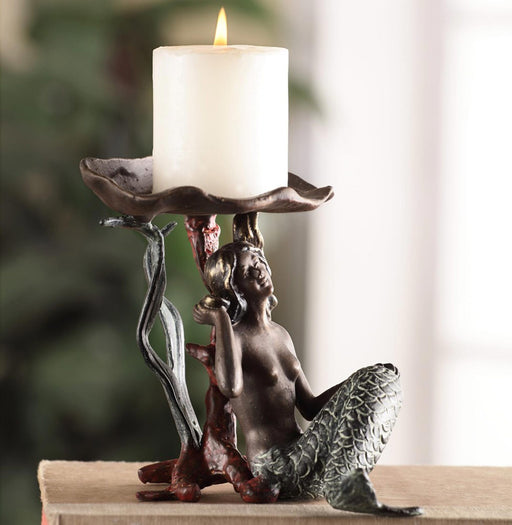 Mermaid Pillar Candleholder by San Pacific International/SPI Home