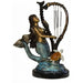 Mermaid Playing Harp- Bronze Statue