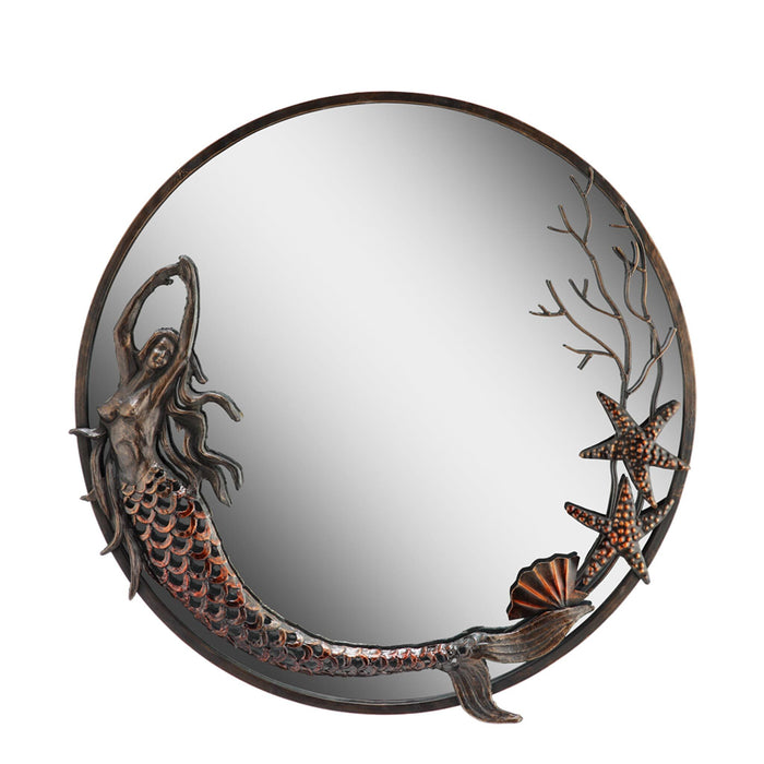 Mermaid Round Wall Mirror by San Pacific International/SPI Home