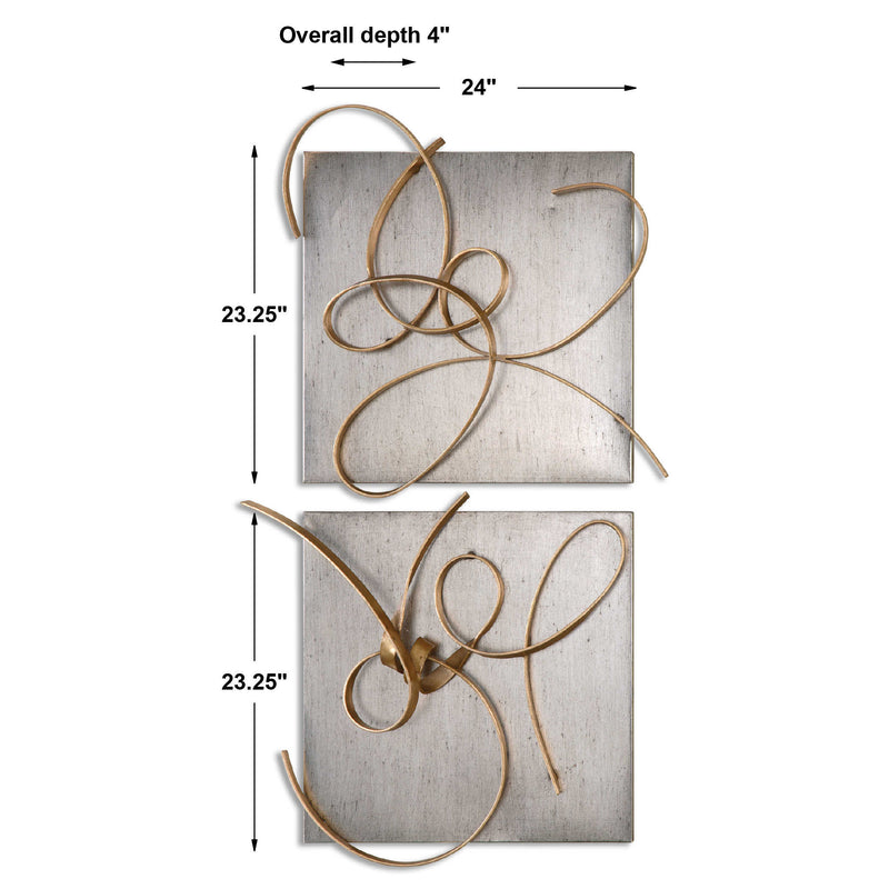 Supposition Metal Wall Art, Set of 2