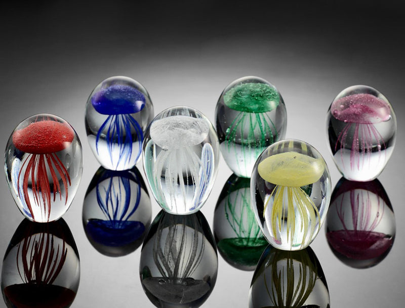 Mini Jellyfish Figurines Set of 6- Glow in the Dark by San Pacific International/SPI Home