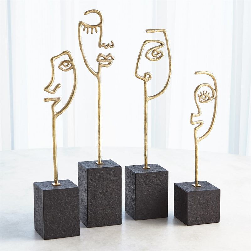 Scribble Abstract Face Sculpture