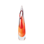 Modern Art Glass Vase Fire Red 2