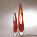 Modern Art Glass Vase Red