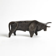 Modern Bull Tabletop Sculpture Iron