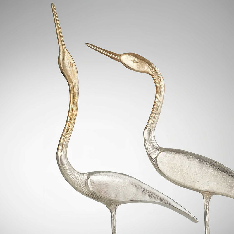 Modern Crane Sculpture Set