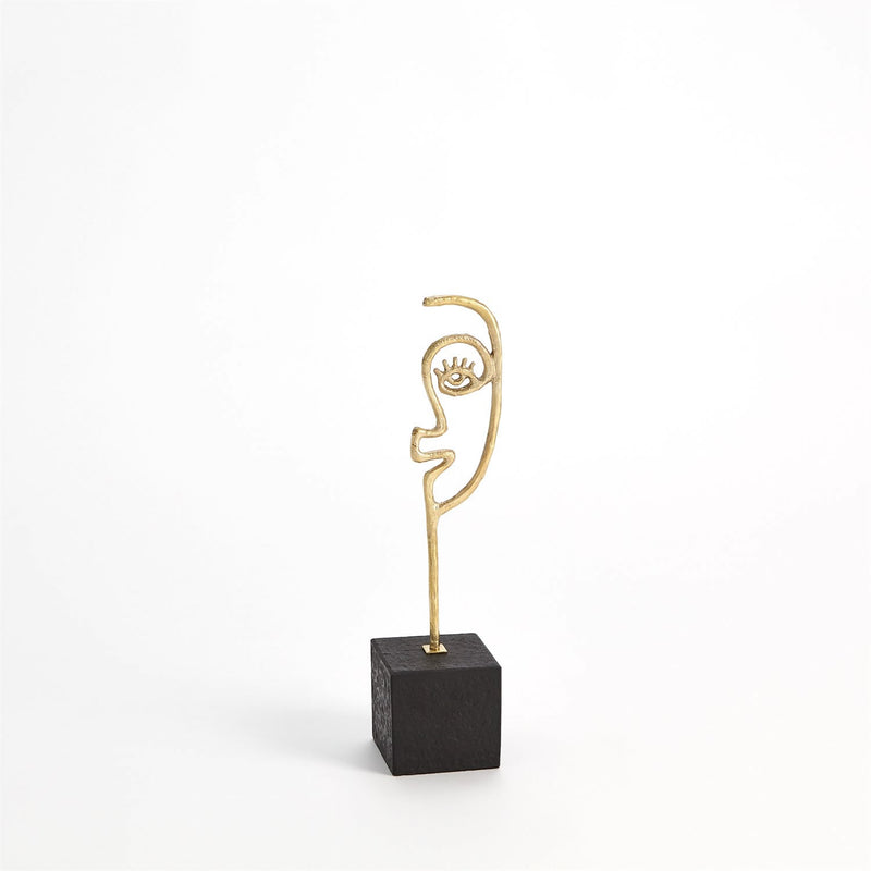 Scribble Abstract Face Sculpture