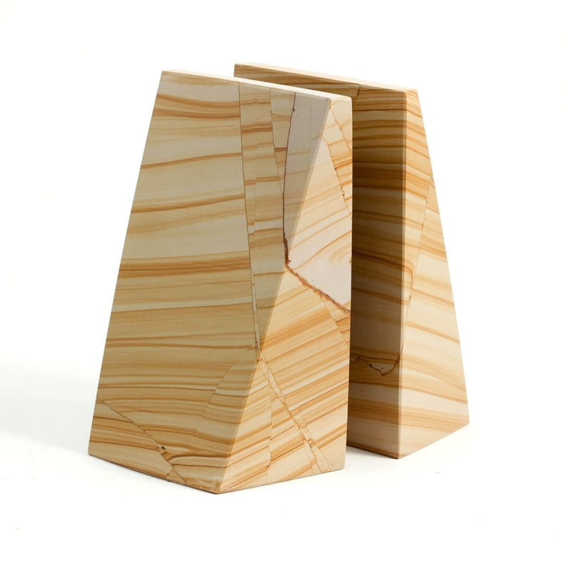 Marble Wedge Bookends- Multiple Color Options