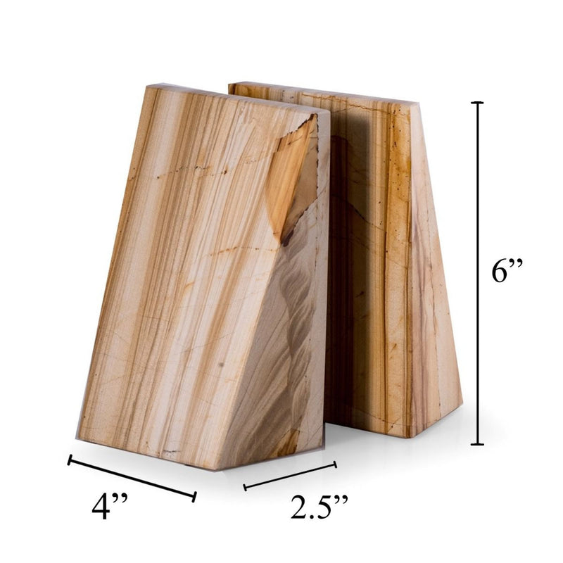 Marble Wedge Bookends- Multiple Color Options