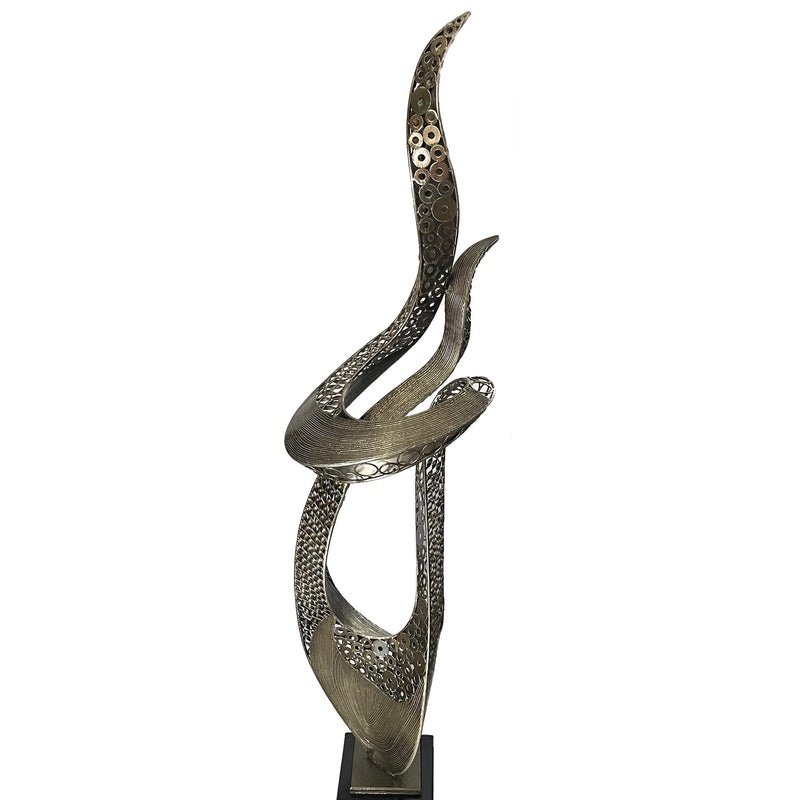 Modern Flame Floor Sculpture by Artmax