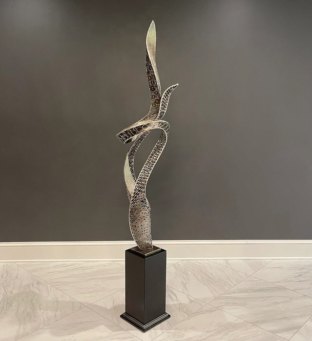 Modern Flame Floor Sculpture by Artmax