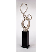 Modern Floor Sculpture- Silver by Artmax- Rear View