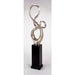 Modern Floor Sculpture- Silver by Artmax- Rear View