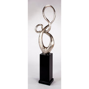 Modern Floor Sculpture- Silver by Artmax