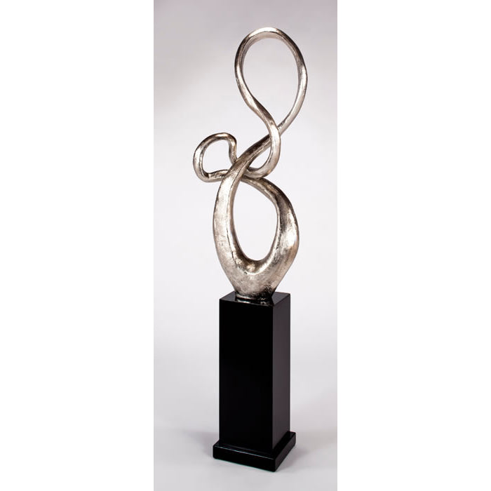 Modern Floor Sculpture- Silver by Artmax