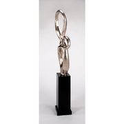 Modern Floor Sculpture- Silver by Artmax - Side View