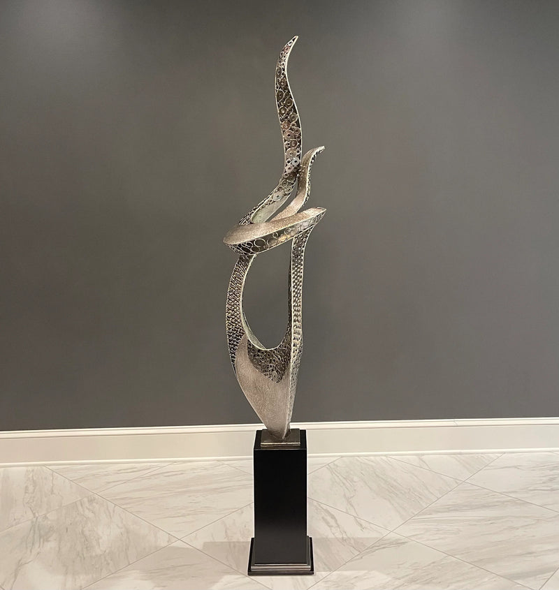 Modern Flame Floor Sculpture by Artmax