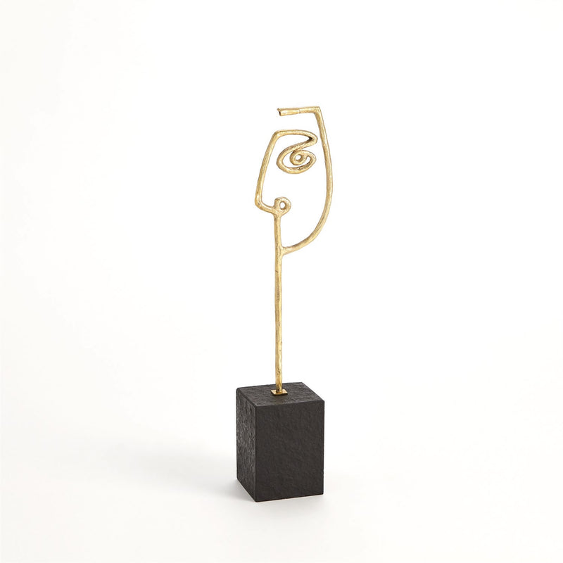 Scribble Abstract Face Sculpture