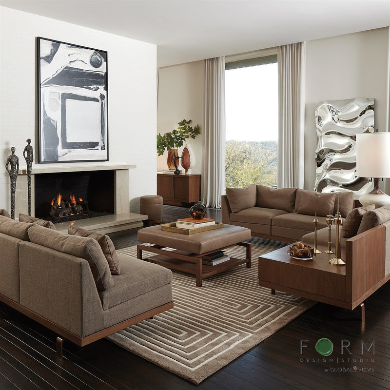 Modern Abstract Art Floor Mirror
