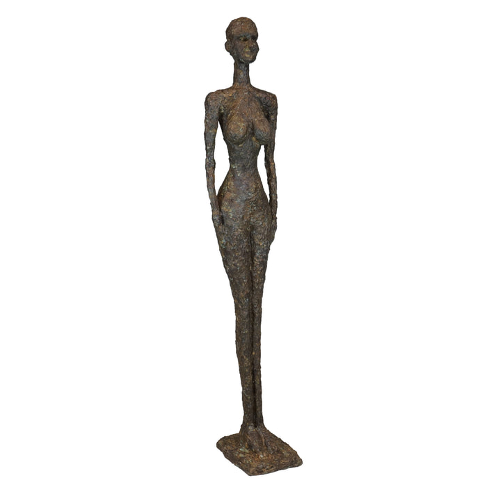 Modernistic Female Bronze Floor Sculpture