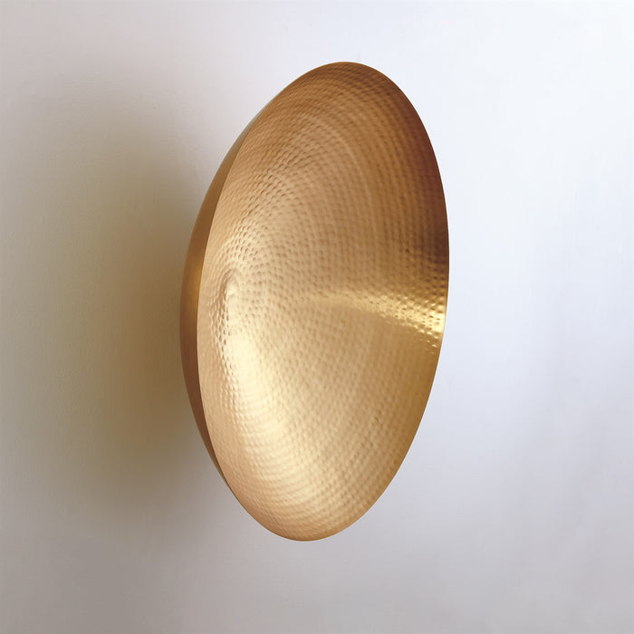 Modern Metal Wall Bowl In Brass Small
