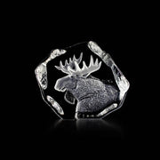 Moose Crystal Statue by Mats Jonasson