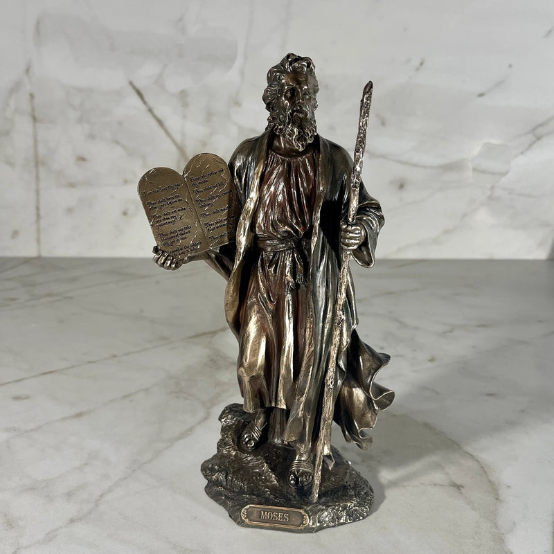Moses Holding The 10 Commandments Statue