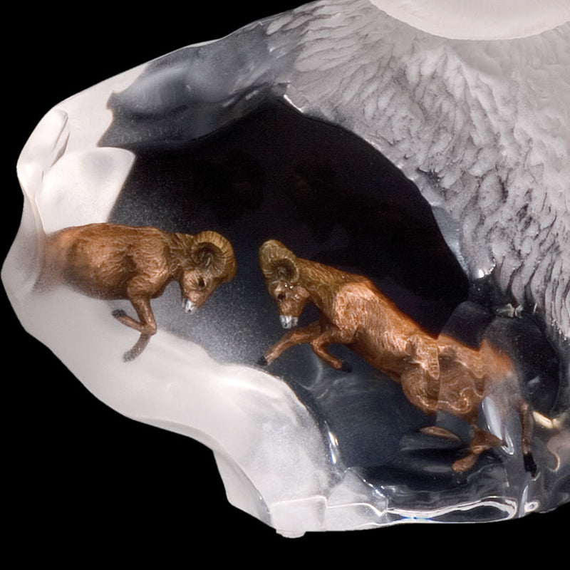 Mountain Spirit Big Horn Ram Sculpture by Kitty Cantrell