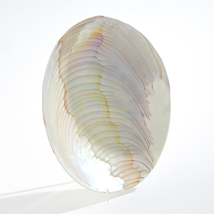 Murano Glass Bowls Plate Ivory Amber 4