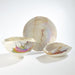 Murano Glass Bowls Plate Ivory Amber 6