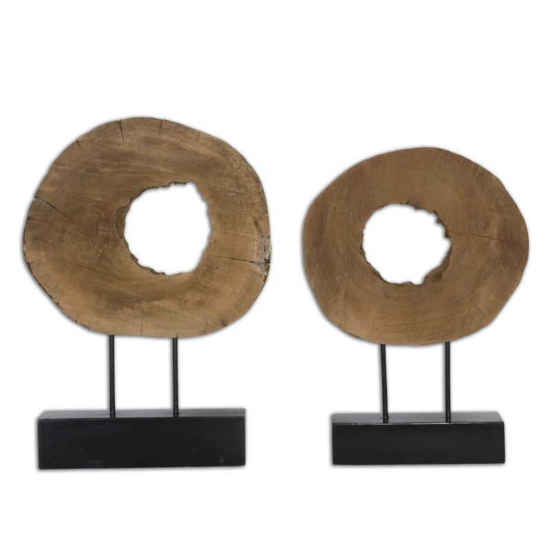 Wood Rings Sculpture Set