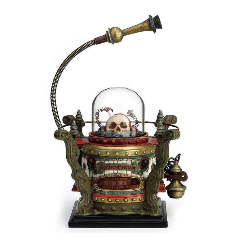 Necrophone Talking Spirit Machine Statue By Myles Pinkney - Creepy Gothic Halloween Art Decor - View #12