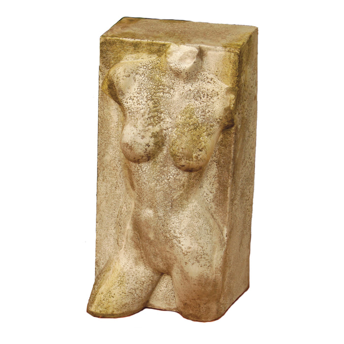 Female Nude Torso Block Statue