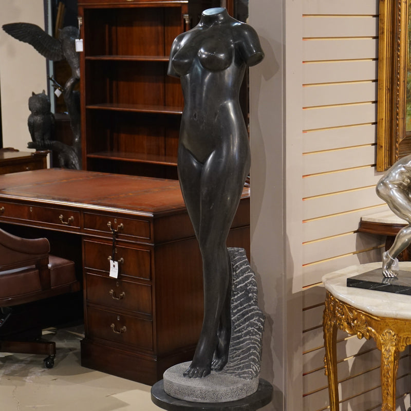 Female Torso-Black Marble