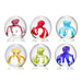 Octopus Mini Glass Paperweights, Set of 6 by San Pacific International/SPI Home