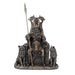 Odin Sitting On Throne With Geri And Freki Statue