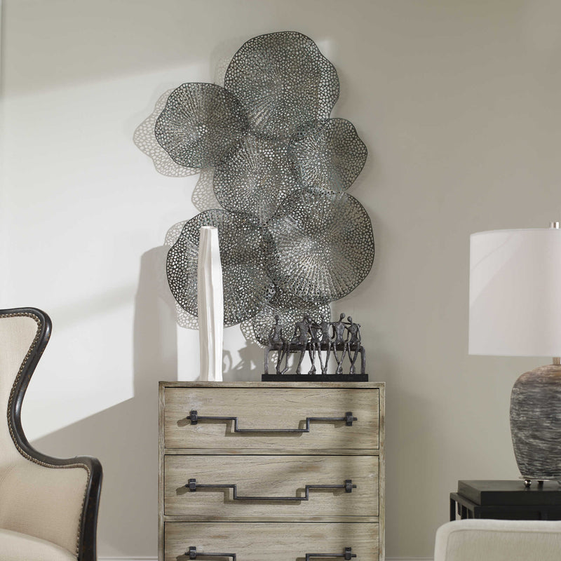 Pierced Orbs Metal Wall Art