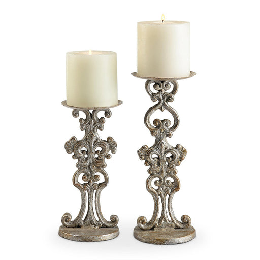 Orinda Pillar Candleholders- Set of 2 by San Pacific International/SPI Home