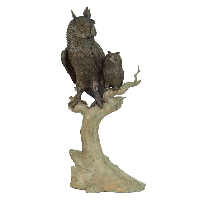 Owl & Owlet Bronze Sculpture