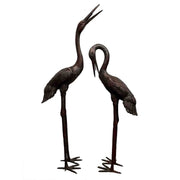 Pair of Cranes Bronze Statues